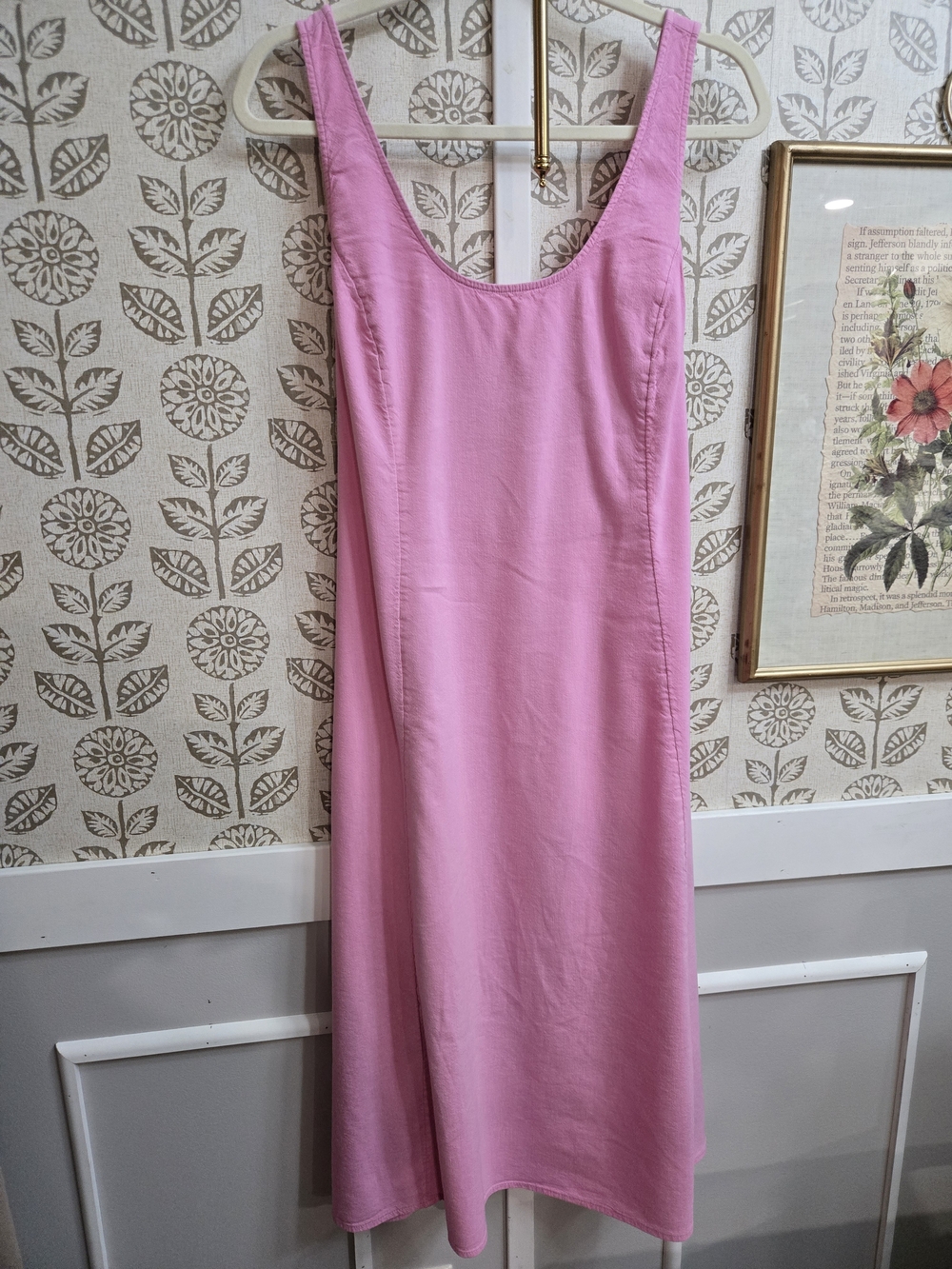 LC Lauren Conrad Pink Midi Scoop-Neck Dress